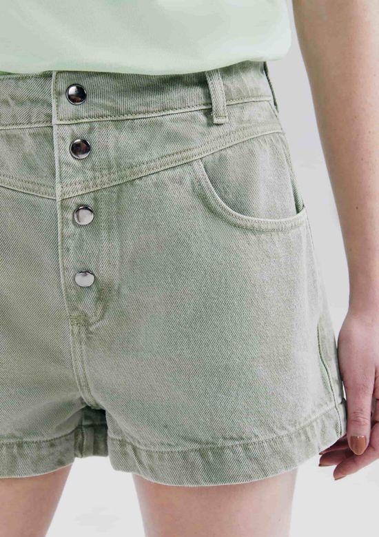 Foto do produto: Shorts De Sarja Feminino Estonado - Verde