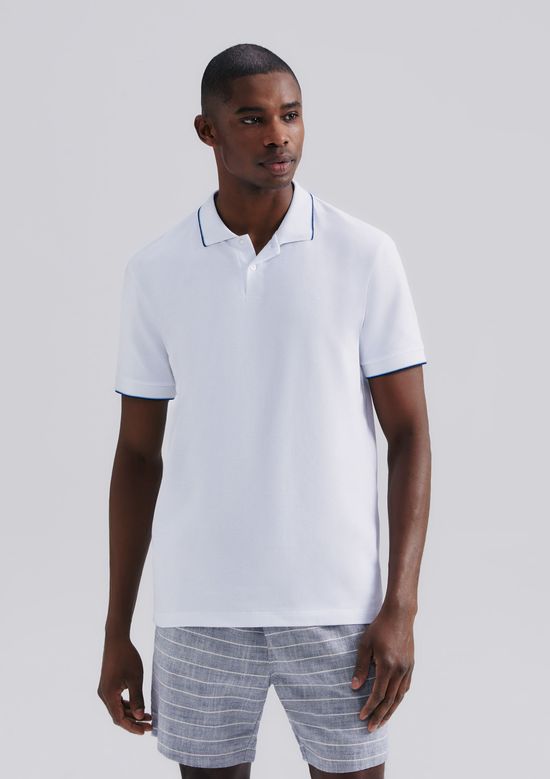 Foto do produto: Camisa Polo Masculina Manga Curta Piquet - Branco