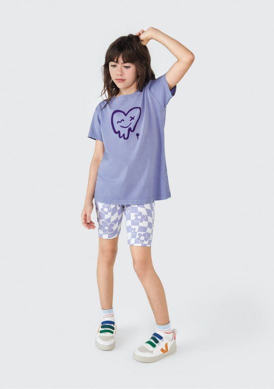 Foto do produto: Bermuda Infantil Menina Estampada - Roxo