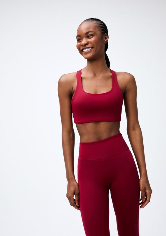 Foto do produto: Top Esportivo Feminino Nadador Hero Com Fio Lycra - Vermelho