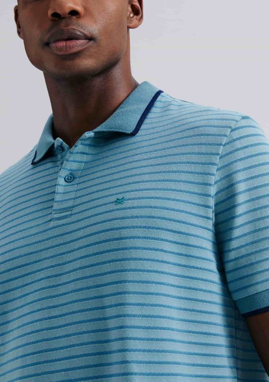 Foto do produto: Camisa Polo Masculina Manga Curta Listrada - Azul