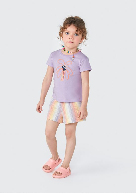 Foto do produto: Blusa Infantil Menina Toddler Com Estampa - Roxo