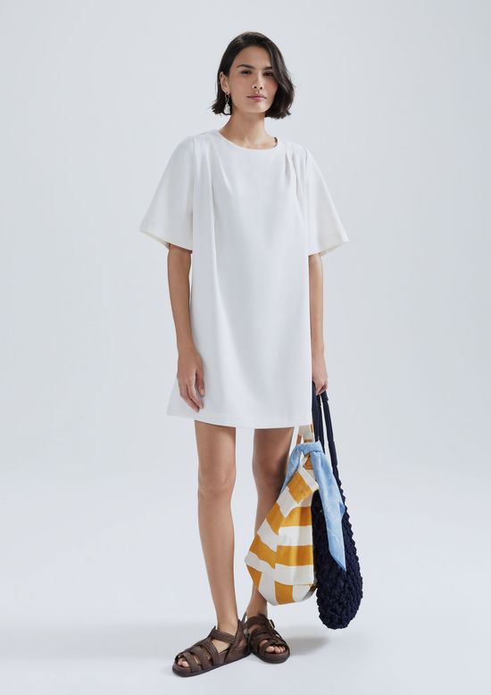 Foto do produto: Vestido Curto Em Crepe - Off white