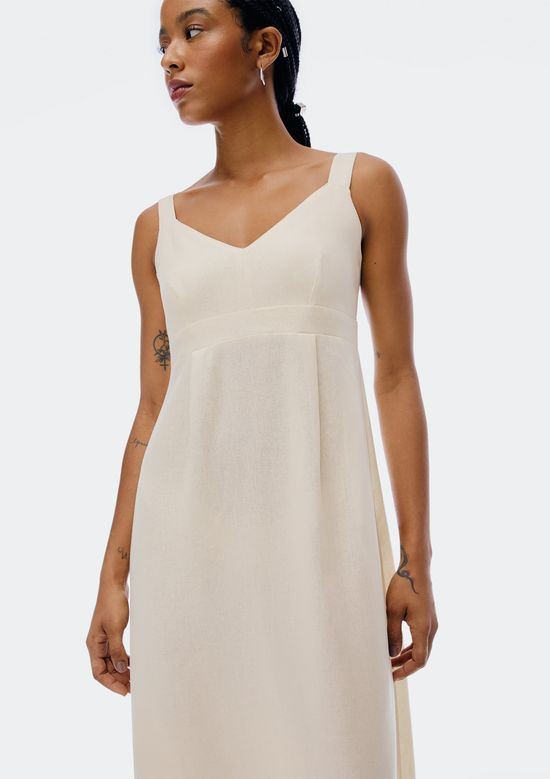 Foto do produto: Vestido Midi Em Viscolinho - Creme