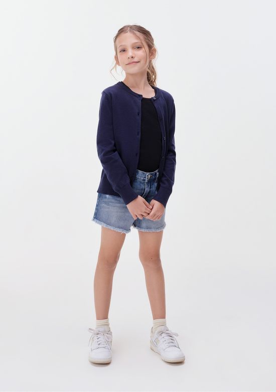 Foto do produto: Shorts Jeans Infantil Menina - Azul