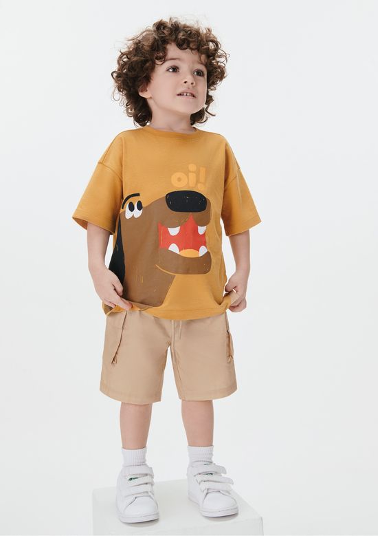 Foto do produto: Bermuda Cargo Infantil Menino Toddler - Marrom