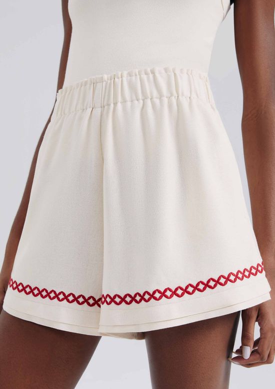 Foto do produto: Shorts Feminino Clochard Com Linho - Creme