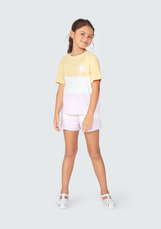 Foto do produto: Shorts Infantil Menina Em Moletinho Dip Dye - Roxo