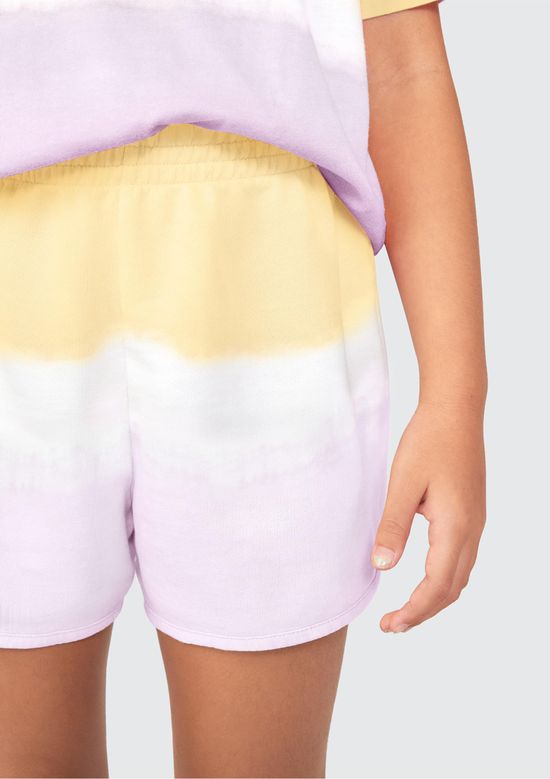 Foto do produto: Shorts Infantil Menina Em Moletinho Dip Dye - Roxo