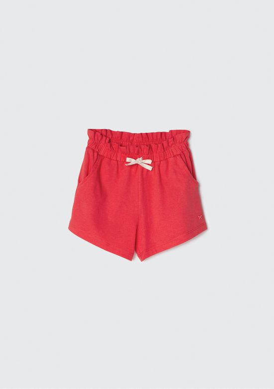 Foto do produto: Shorts Básico Infantil Menina Clochard Em Moletom - Vermelho