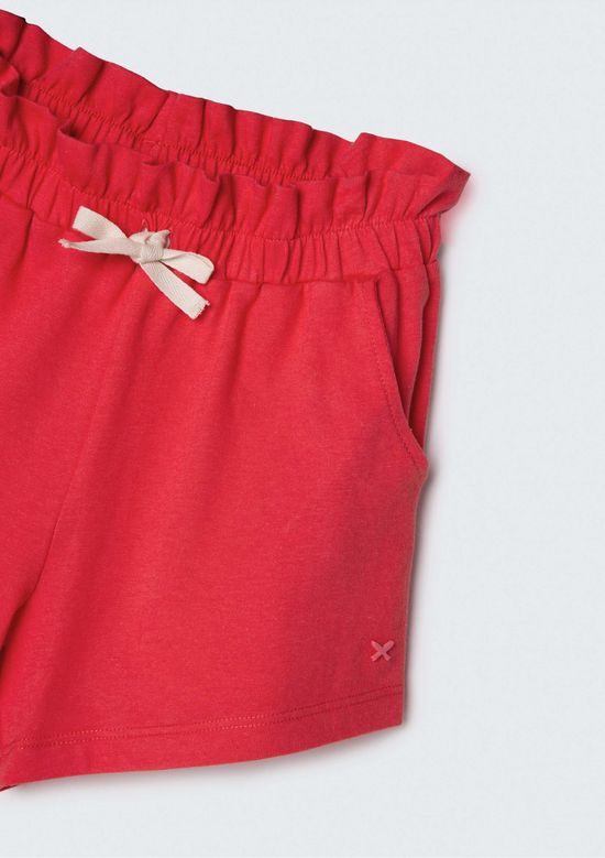 Foto do produto: Shorts Básico Infantil Menina Clochard Em Moletom - Vermelho