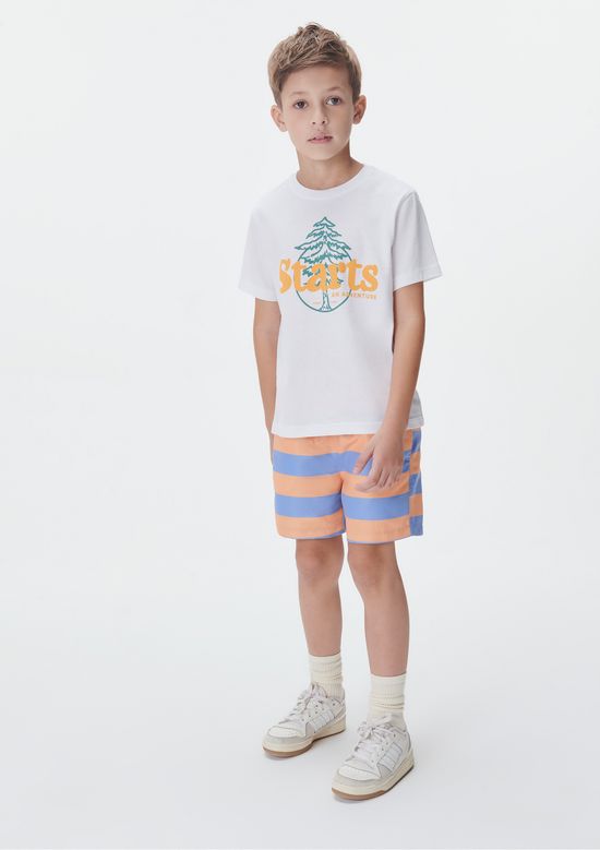 Foto do produto: Shorts Infantil Menino Estampado - Laranja