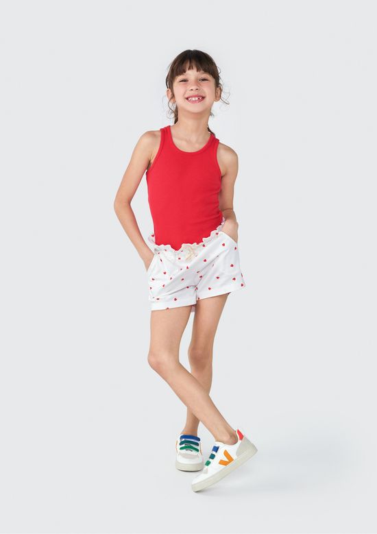 Foto do produto: Shorts Básico Infantil Menina Clochard Estampado - Off white