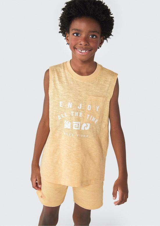 Foto do produto: Regata Infantil Menino Comfort - Amarelo