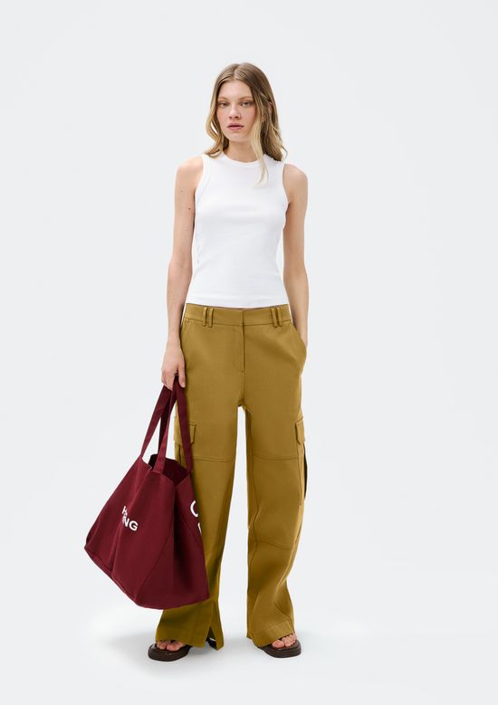 Foto do produto: Calça Feminina Cargo Empapelada - Caqui