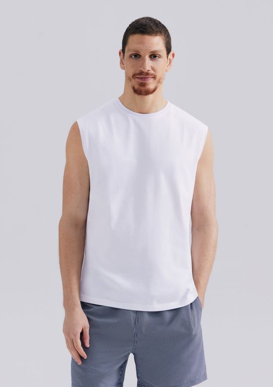 Foto do produto: Regata Masculina Comfort Alças Largas Super Cotton - Branco