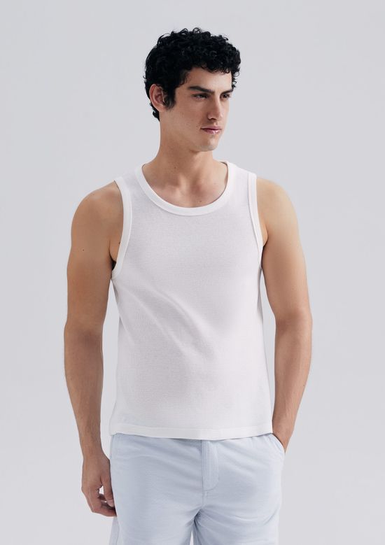 Foto do produto: Regata Masculina Slim Texturizada - Off white