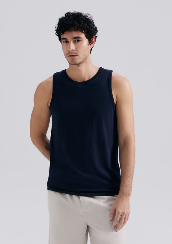 Foto do produto: Regata Masculina Em Malha - Azul