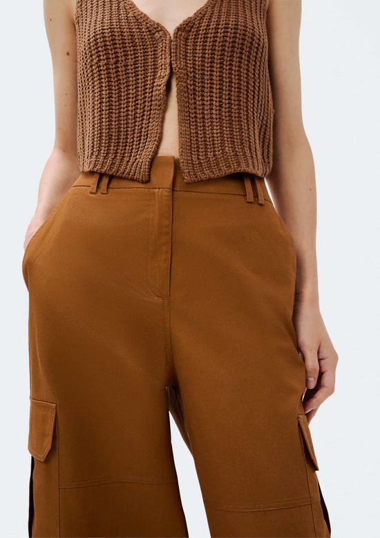 Foto do produto: Calça Feminina Cargo Empapelada - Marrom