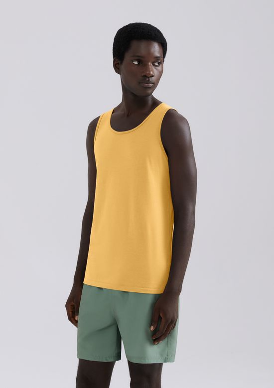 Foto do produto: Regata Básica Masculina Slim - Amarelo