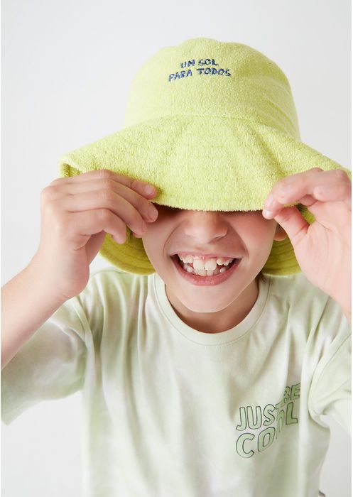 Chapéu Bucket Infantil Unissex Com Estampa - Verde