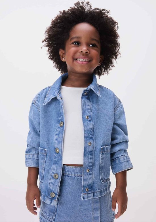 Foto do produto: Jaqueta Jeans Infantil Menina Toddler - Azul