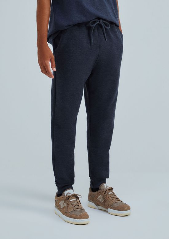 Foto do produto: Calça Básica Masculina Jogger Em Moletom Peluciado - Cinza