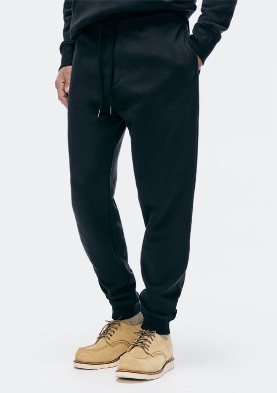 Foto do produto: Calça Básica Masculina Jogger Em Moletom Peluciado - Preto