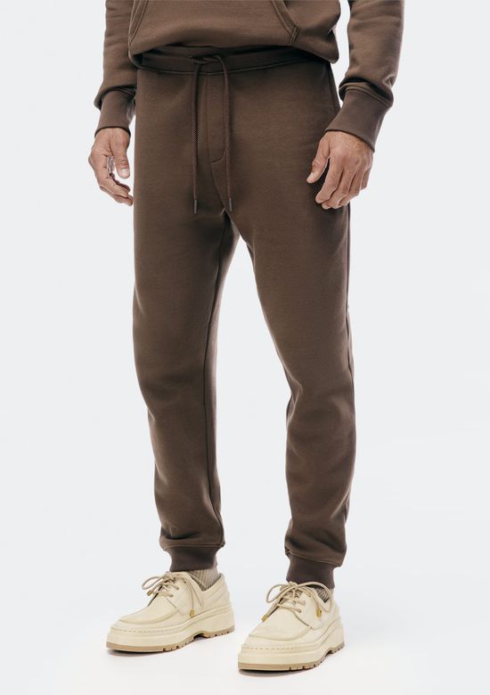 Foto do produto: Calça Básica Masculina Jogger Em Moletom Peluciado - Marrom