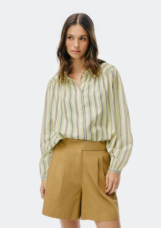 Foto do produto: Camisa Feminina Manga Longa Fio Tinto - Creme