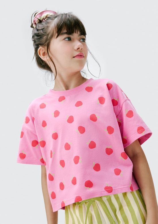 Foto do produto: Blusa Infantil Menina Oversized + Scrunchie - Rosa