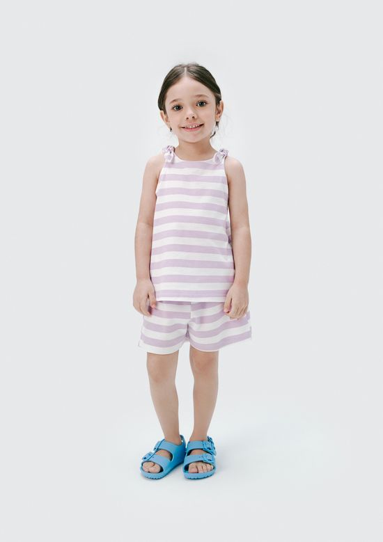 Foto do produto: Conjunto Curto Infantil Menina Toddler Estampado - Roxo