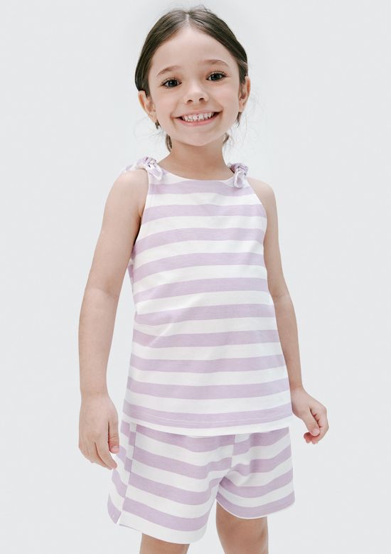 Foto do produto: Conjunto Curto Infantil Menina Toddler Estampado - Roxo