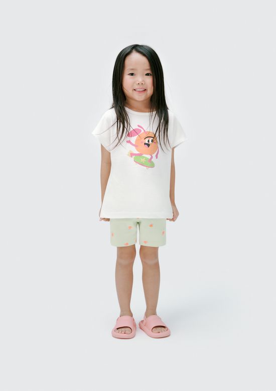 Foto do produto: Conjunto Curto Infantil Menina Toddler - Off white