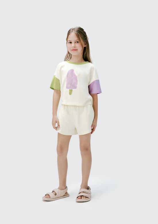 Foto do produto: Blusa Infantil Menina Com Estampa - Off white