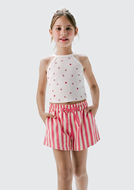 Foto do produto: Regata Infantil Menina Em Ribana - Off white