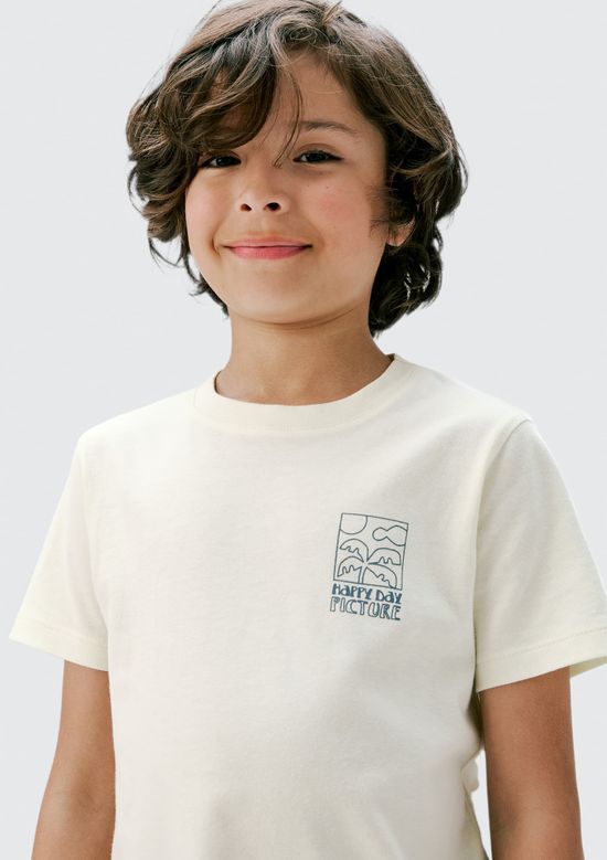 Foto do produto: Conjunto Curto Infantil Menino Com Estampa - Off white