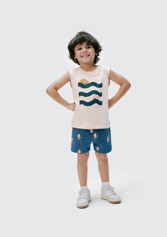 Foto do produto: Conjunto Curto Infantil Menino Toddler - Azul