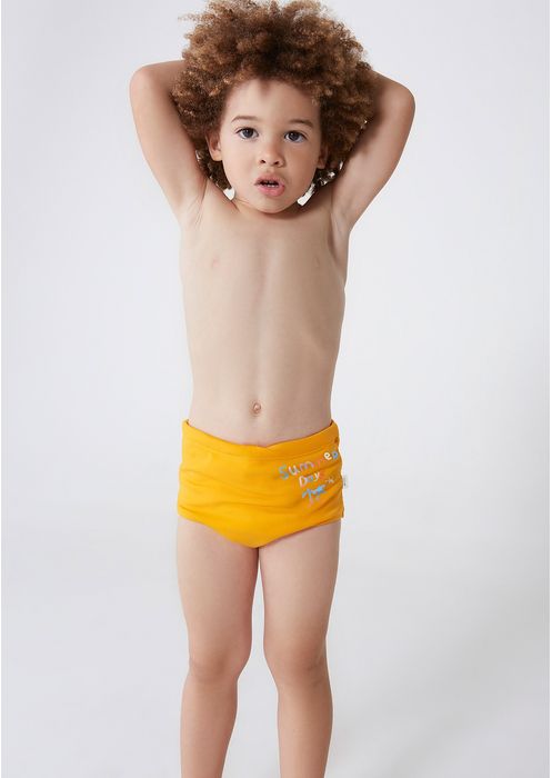 Sunga Infantil Slip Com Estampa Toddler - Amarelo