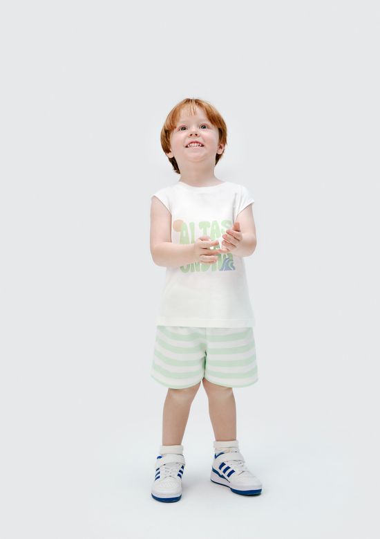 Foto do produto: Conjunto Curto Infantil Menino Toddler - Off white