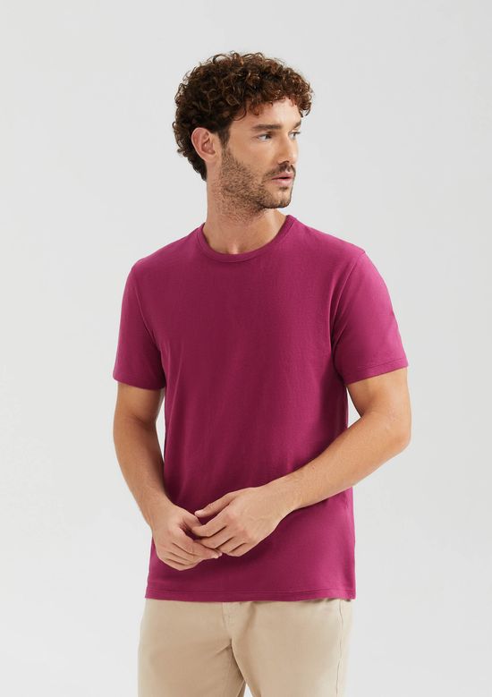Foto do produto: Camiseta Básica Masculina Manga Curta Slim - Vinho