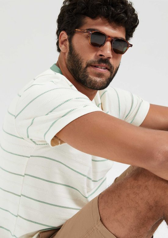 Foto do produto: Camiseta Masculina Manga Curta Fio Tinto Listrada - Verde