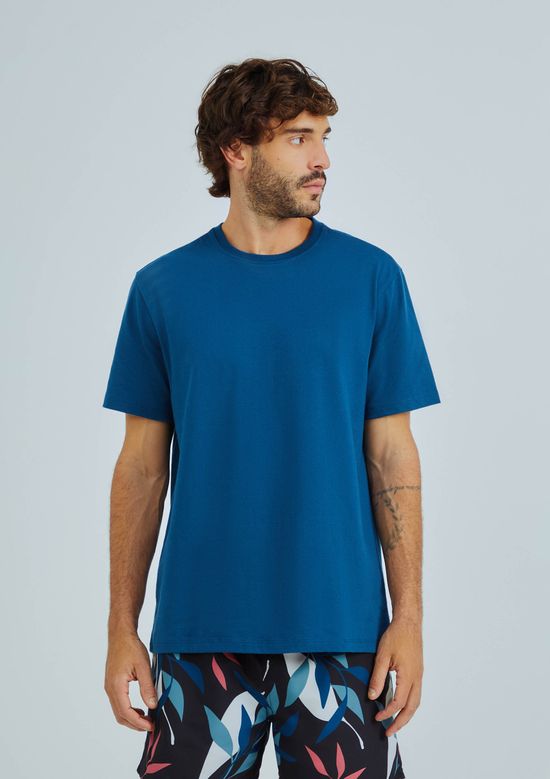 Foto do produto: Camiseta Básica Masculina Comfort Super Cotton - Azul