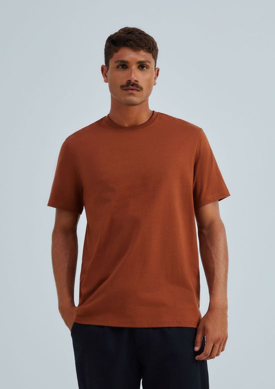 Foto do produto: Camiseta Básica Masculina Comfort Super Cotton - Marrom