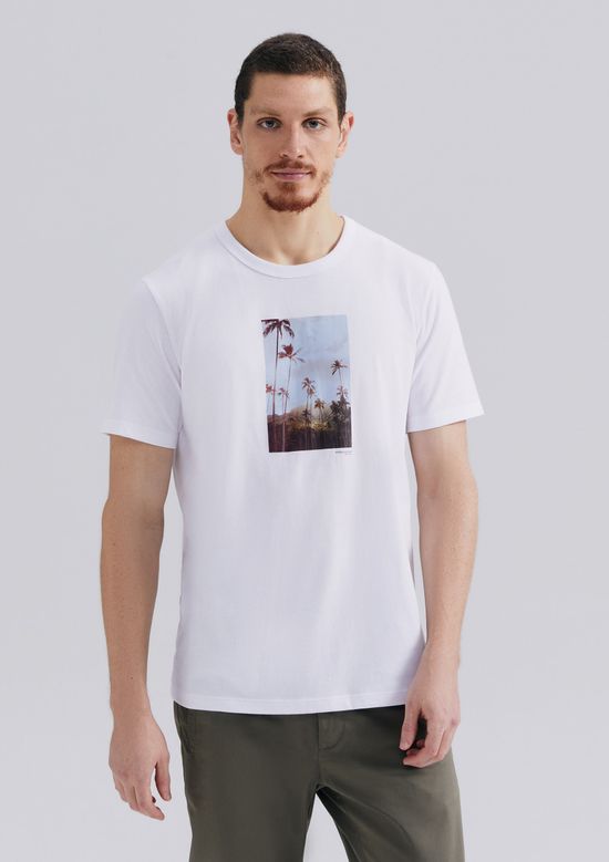 Foto do produto: Camiseta Masculina Manga Curta Com Estampa - Branco