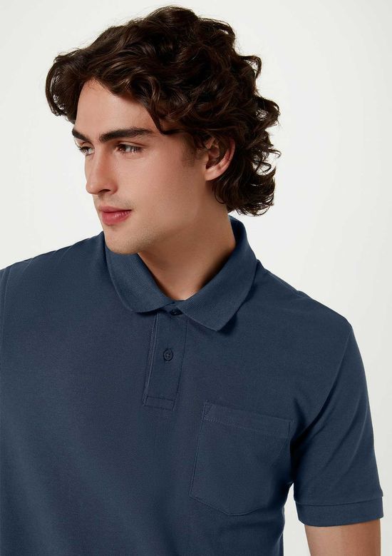 Foto do produto: Camisa Polo Básica Masculina Manga Curta - Azul