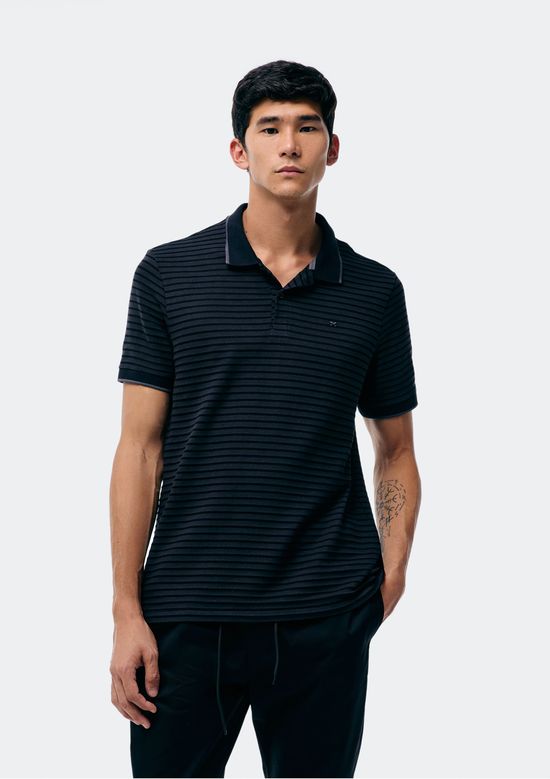 Foto do produto: Camisa Polo Masculina Manga Curta Listrada - Preto