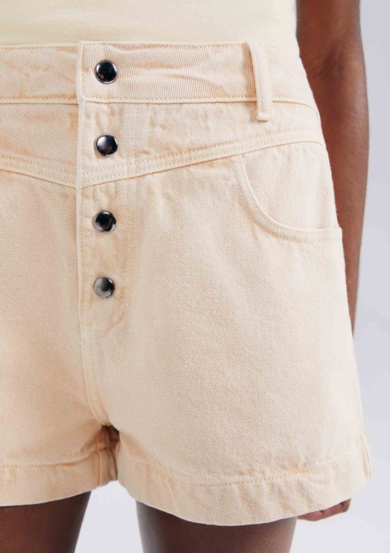 Foto do produto: Shorts De Sarja Feminino Estonado - Amarelo