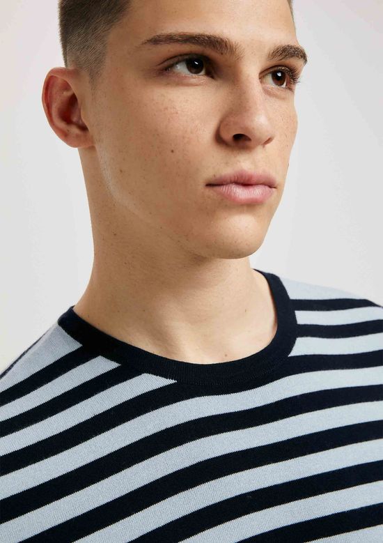 Foto do produto: Suéter Básico Masculino Listrado - Azul
