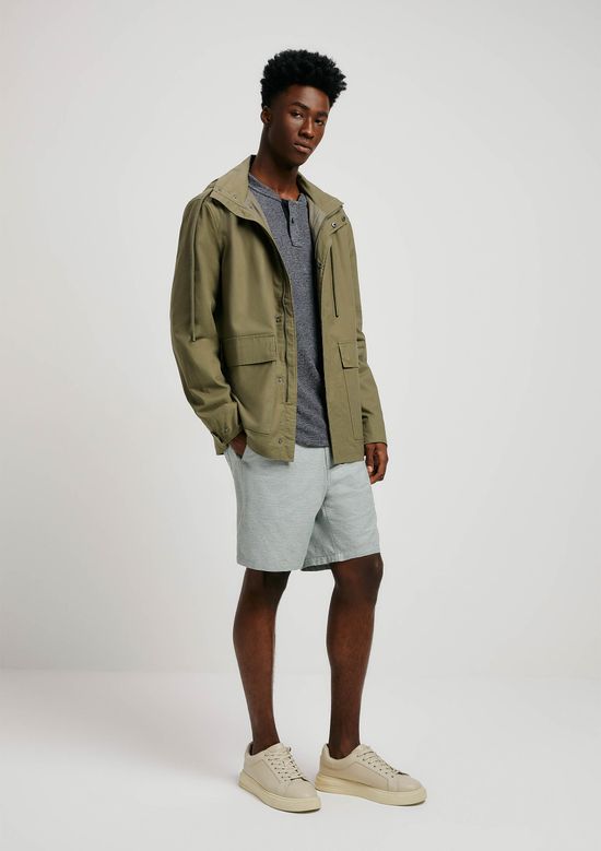 Foto do produto: Bermuda Masculina Reta Fio Tinto - Verde